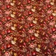 Red Garden Pattern Viscose Fabric Multi Color VS0007