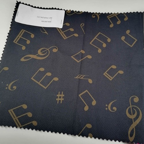 50/1 Poplin Fabric Musical Pattern Printed PPL0020